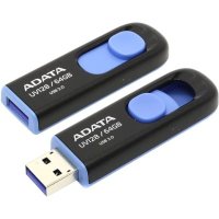 флешка A-Data 64GB UV128 Black-Blue Черный, синий