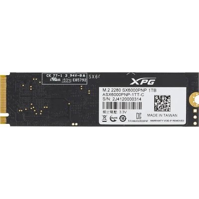 SSD диск ADATA XPG SX6000 Pro 1Tb ASX6000PNP-1TT-C Черный