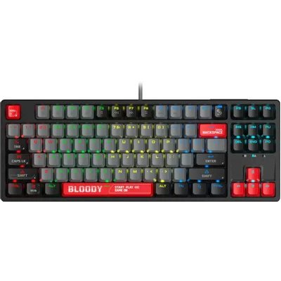 клавиатура A4Tech Bloody S87 Energy Red Серый-красный