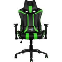игровое кресло AeroCool AC120-BG черно-зеленый
