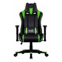 игровое кресло AeroCool AC220 AIR-BG черно-зеленый