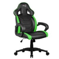 игровое кресло AeroCool AC60C AIR-BG черно-зеленый