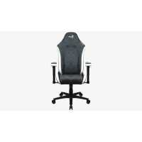 игровое кресло Aerocool Crown AeroSuede Steel Blue белый - синий