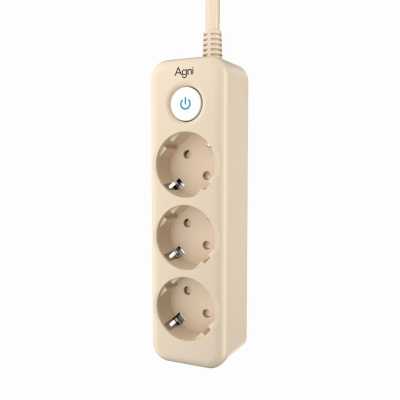 сетевой фильтр AGNI TP-FD3E-5m-ivory слоновая кость