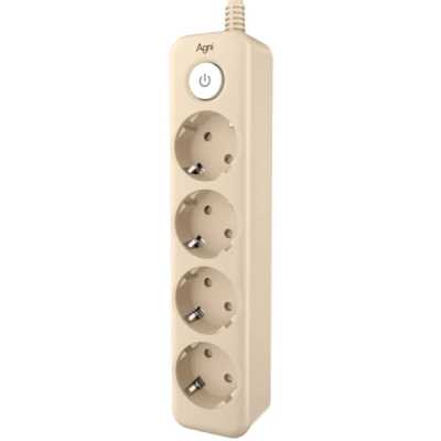 сетевой фильтр AGNI TP-FD4E-2m-ivory слоновая кость