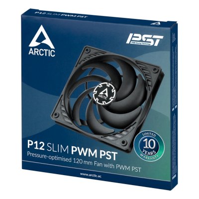 кулер Arctic P12 Slim PWM PST Black