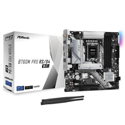 материнская плата ASRock B760M Pro RS/D4 WiFi Черный