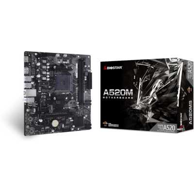 материнская плата Biostar A520MS Черный