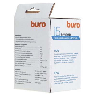 сетевой фильтр Buro 100SH-WE белый
