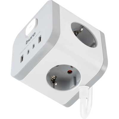 сетевой удлинитель Buro BU-PC3.1UС-W белый