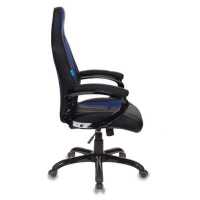 игровое кресло Бюрократ CH-827-BL+Blue черно-синий