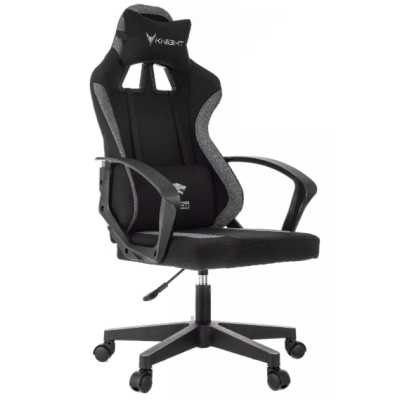 игровое кресло Бюрократ KNIGHT OPTIMUM BGR черный-серый