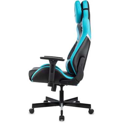 игровое кресло Бюрократ KNIGHT THUNDER 5X BL черно-голубой