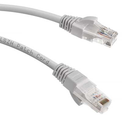 патч-корд Cabeus PC-UTP-RJ45-CAT.5E-10M-LSZH Серый