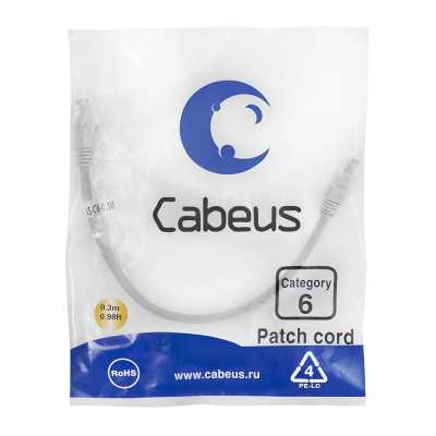 патч-корд Cabeus PC-UTP-RJ45-Cat.6-0.3m