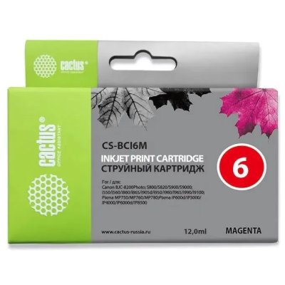 картридж Cactus CS-BCI6M пурпурный