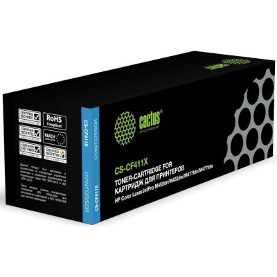 картридж Cactus CS-CF411X голубой