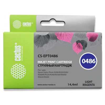 картридж Cactus CS-EPT0486 светло-пурпурный