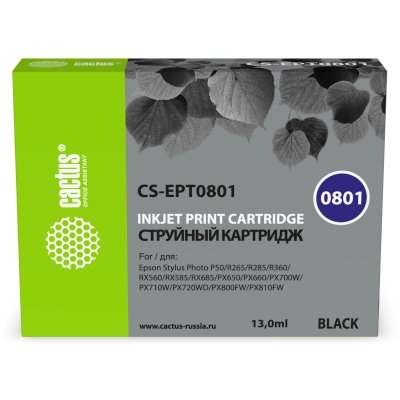 картридж Cactus CS-EPT0801 черный