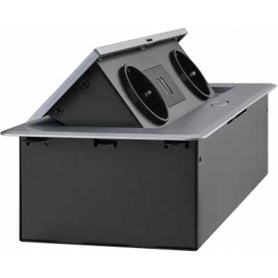 розетка для столешницы Cactus CS-SOCKET-EU/USBA-GY