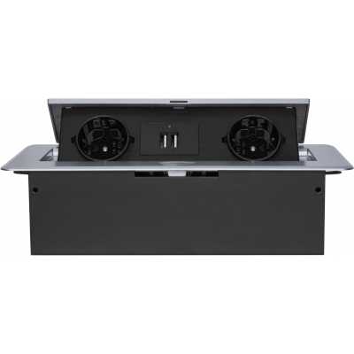 розетка для столешницы Cactus CS-SOCKET-EU/USBA-GY