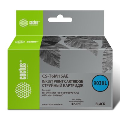 картридж Cactus CS-T6M15AE черный