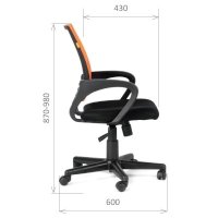 стул Chairman 696 Orange 7013172 черно-оранжевый