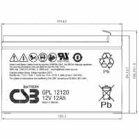 батарея для UPS CSB GPL12120