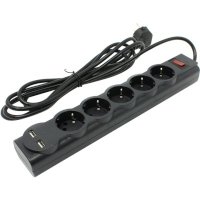 сетевой фильтр Defender DFS 753 Black черный