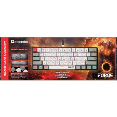 клавиатура Defender Forge GK-345B Серый-черный