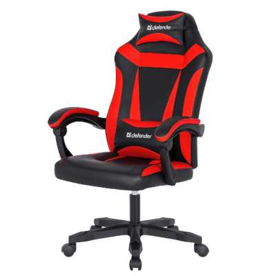 игровое кресло Defender Master Black/Red черно-красный