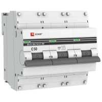 автоматический выключатель EKF ВА 47-100 3P (C) 10kA 50 А mcb47100-3-50C-pro
