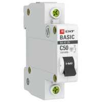 автоматический выключатель EKF ВА 47-29 1P (C) 4.5kA 50 А mcb4729-1-50C