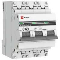автоматический выключатель EKF ВА 47-63 3P (C) 4.5kA 63 А mcb4763-3-63C-pro