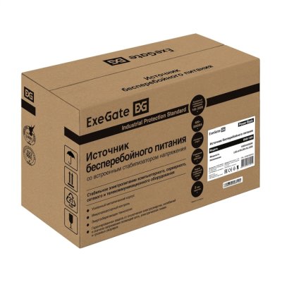 ИБП ExeGate Power Back BNB-1000.LED.AVR.2SH.RJ.USB Черный
