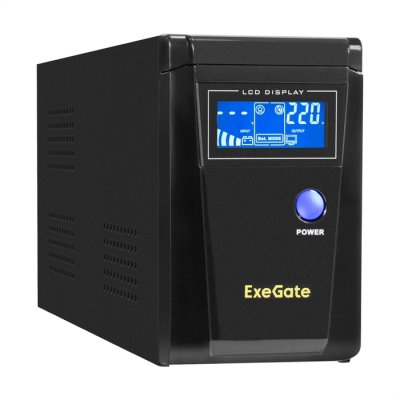 ИБП ExeGate SineTower SN-600.LCD.AVR.2SH EX295980RUS Черный