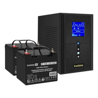 ИБП ExeGate SineTower SZ-1000.LCD.AVR.2SH.1C13.USB EX296791RUS