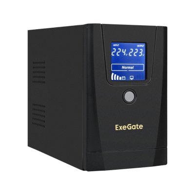 ИБП ExeGate SpecialPro Smart LLB-1000.LCD.AVR.1SH.2C13 Черный