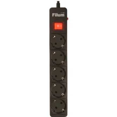 сетевой фильтр Filum FL-SP5-5.0M-BL черный