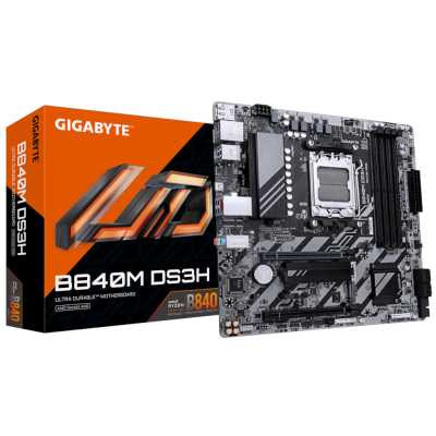 материнская плата GigaByte B840M DS3H Черный