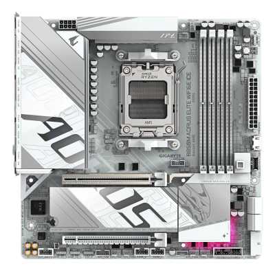 материнская плата GigaByte B850M Aorus Elite WIFI6E ICE Белый