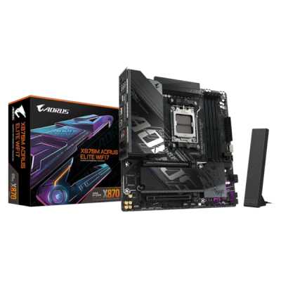 материнская плата GigaByte X870M Aorus Elite WIFI7 Черный