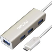 разветвитель USB Ginzzu GR-518UB серебристый