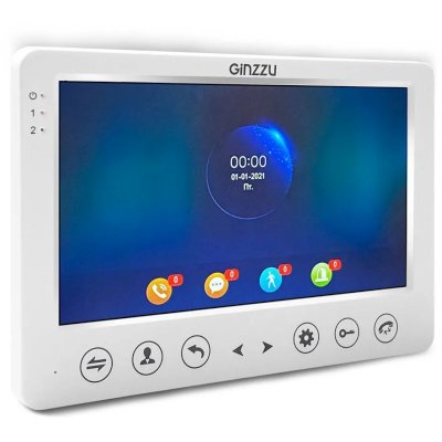 видеодомофон Ginzzu MP-0701 White