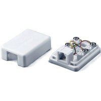 розетка телефонная Hyperline SB-1-6P4C-C2-WH