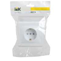 розетка силовая IEK Вега ERV14-K01-16-DM Белый