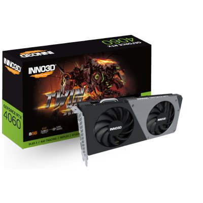 видеокарта Inno3D nVidia GeForce RTX 4060 Twin X2 OC 8Gb N40602-08D6X-173051N