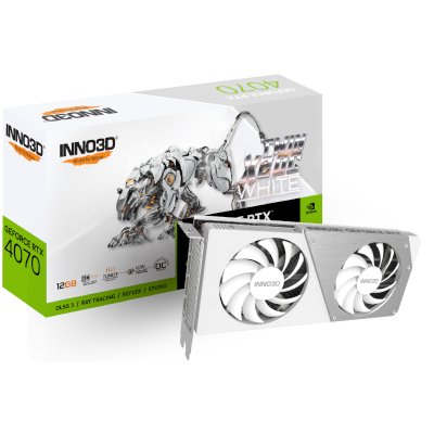 видеокарта Inno3D nVidia GeForce RTX 4070 Twin X2 OC White 12Gb N40702-126XX-183052V