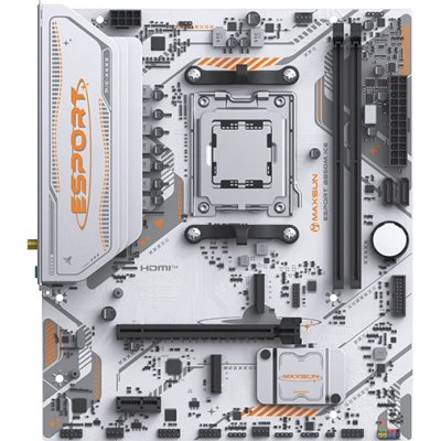 материнская плата Maxsun eSport B850M WiFi ICE Белый