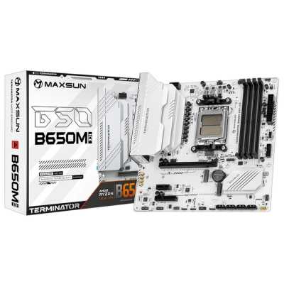 материнская плата Maxsun Terminator B650M WiFi ICE Черный